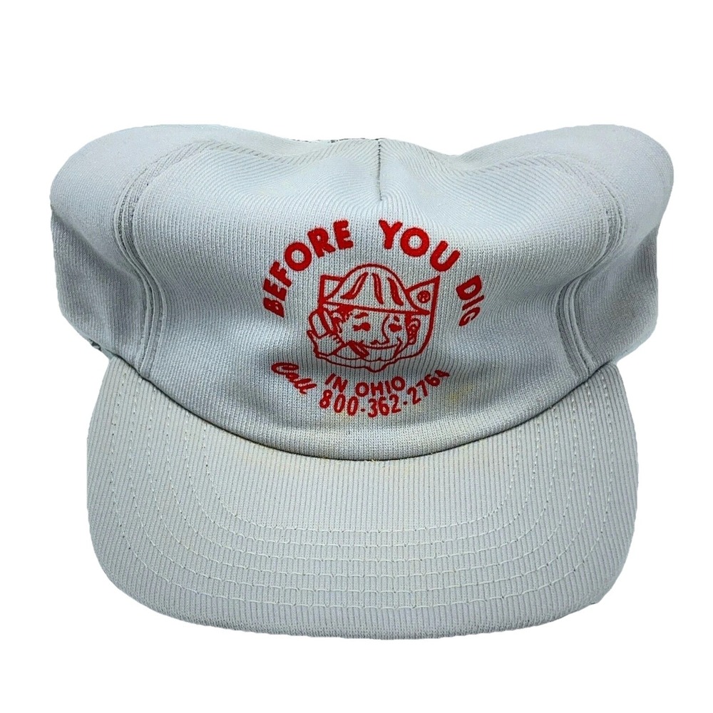 Vintage Coal Mining Hat Cap Snap Back Made In USA 80s Puffy Ohio Linemen Utility